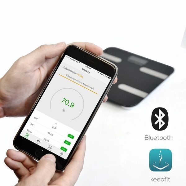 mbeat "actiVIVA" Bluetooth BMI and Body Fat Smart Scale with Smartphone APP