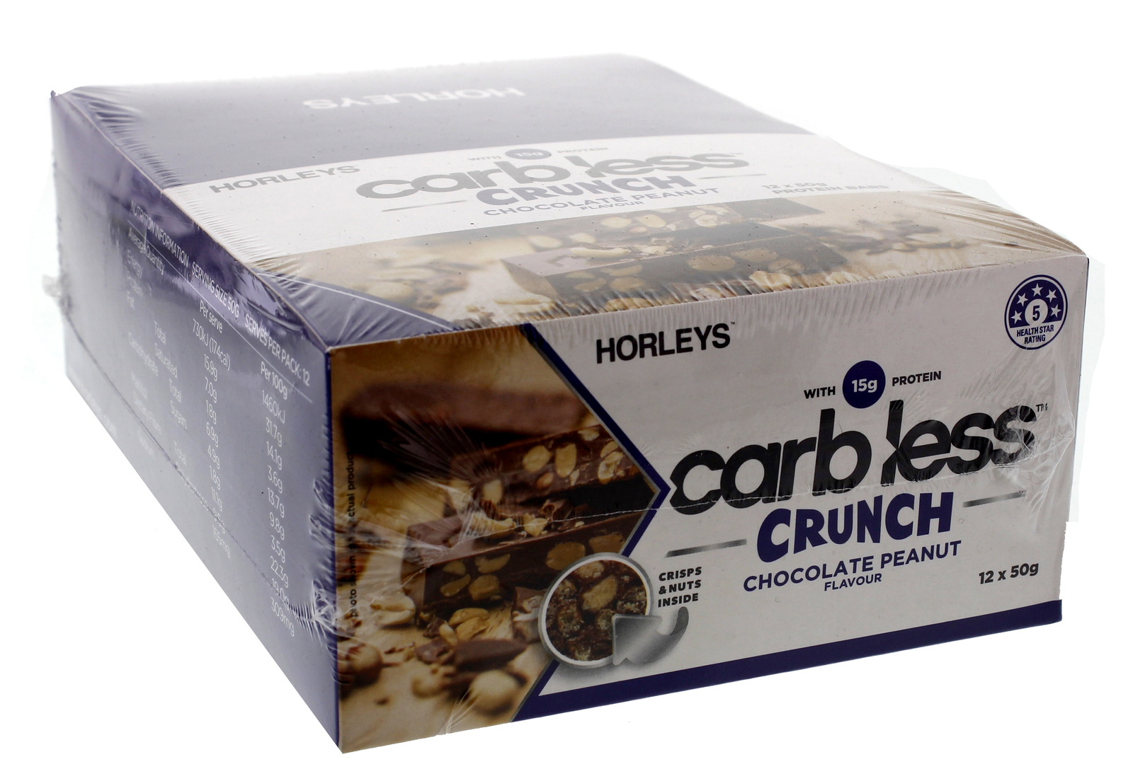 Horleys Carb Less Crunch Bars - Chocolate Peanut (Box of 12) image