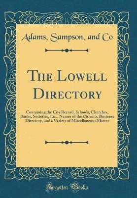 The Lowell Directory by Adams Sampson Co image