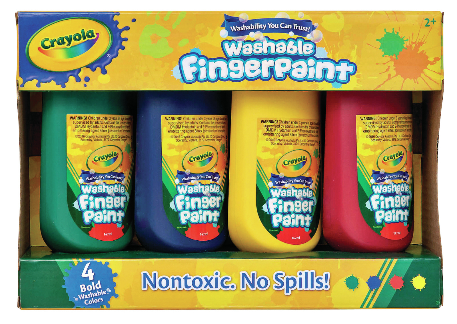 Crayola: Washable Fingerpaints - 4 Pack