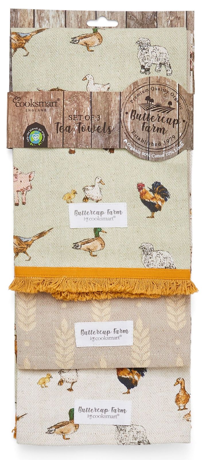 Cooksmart Buttercup Farm Tea Towel Pack at Mighty Ape NZ