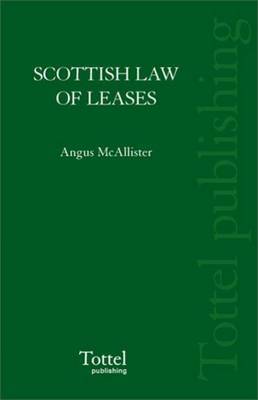 Scottish Law of Leases by Angus McAllister image