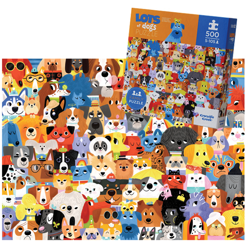Crocodile Creek: 500-Piece Boxed Puzzle - Lots of Dogs image