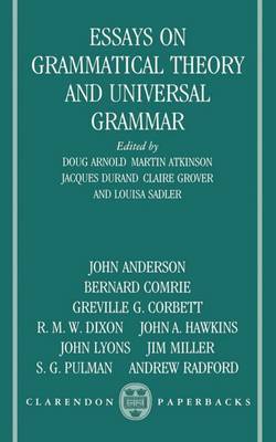 Essays on Grammatical Theory and Universal Grammar image