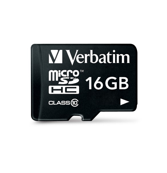 Verbatim Micro SDHC Card with Adaptor - 16GB (Class 10) image