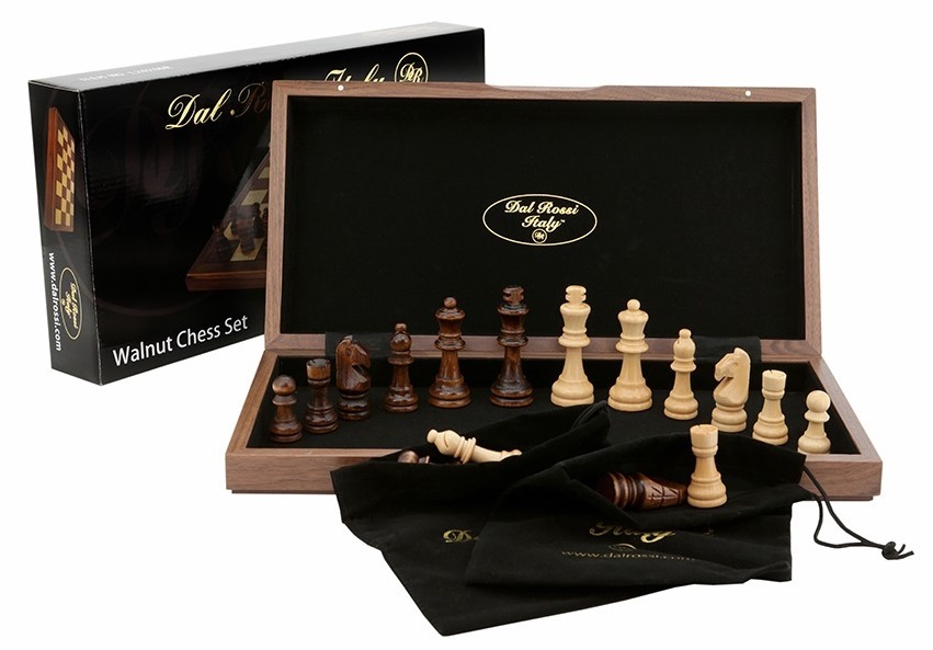 Dal Rossi Walnut Chess Set (38cm) image