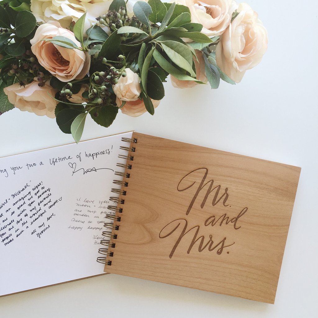 Cardtorial Wooden Guestbook - Mr. & Mrs. image