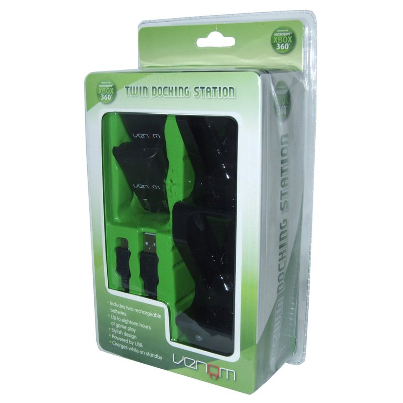 Venom Xbox 360 Twin Charging Dock with 2 Rechargeable Batteries