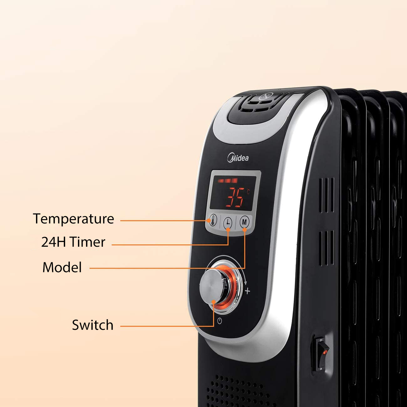 Buy Midea 2300w 11 Fin Oil Column Heater at Mighty Ape NZ