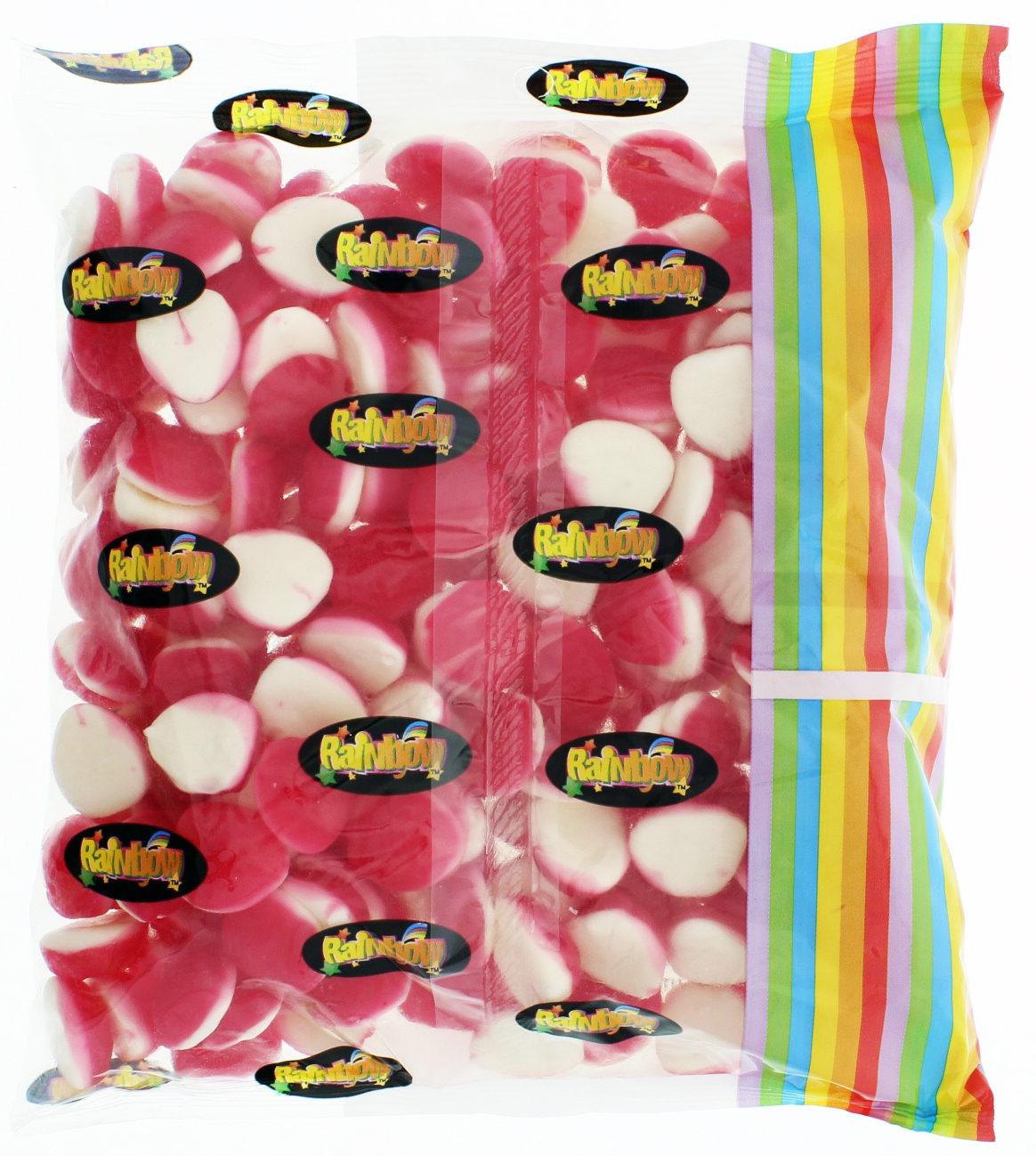 Rainbow Confectionery Strawberries n Cream Lollies Bulk Bag 1kg image