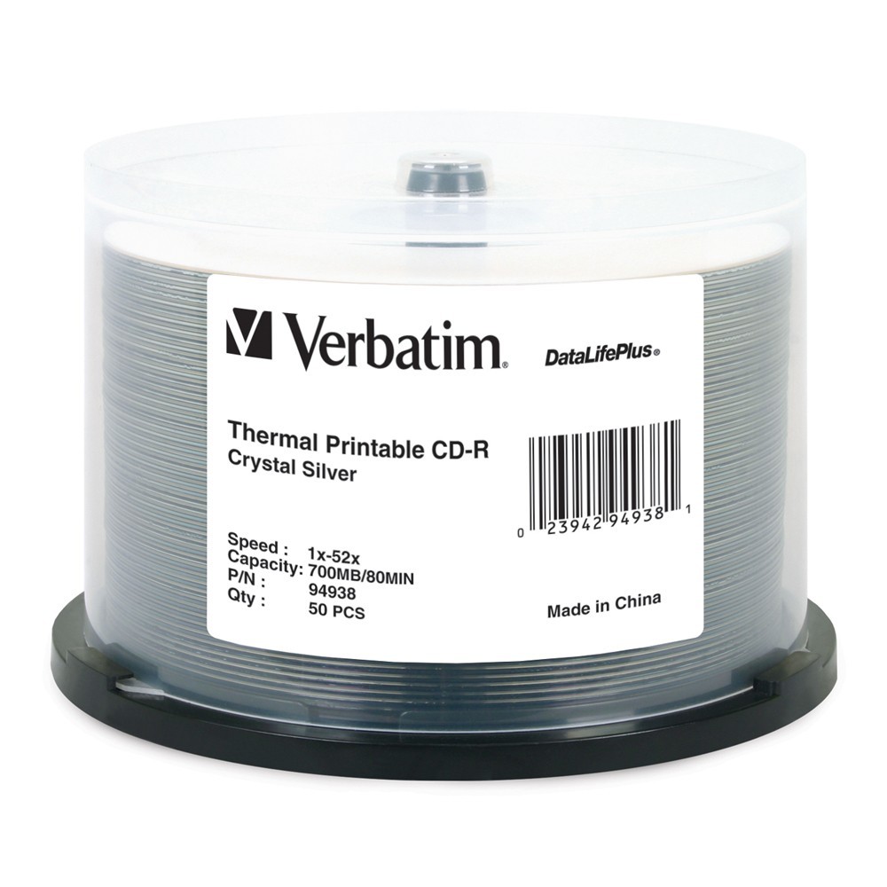 Verbatim CD-R 700MB Crystal Thermal 52x (50 Pack) image