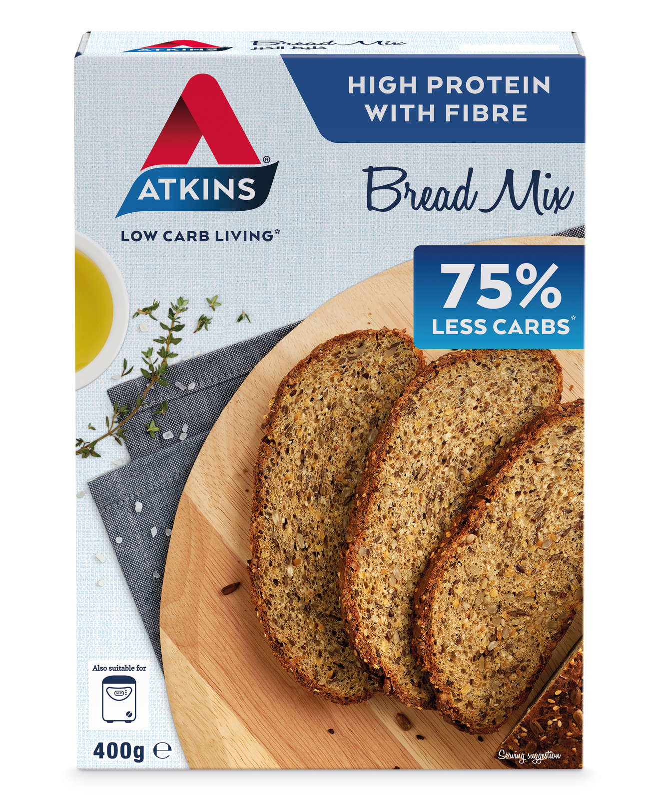 Atkins Low Carb Breadmix 400g (6 Box Value Pack) image
