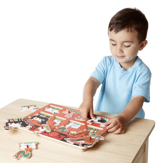 Melissa & Doug: Farm Animals Wooden Sound Puzzle