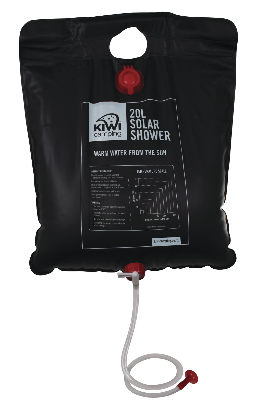 Kiwi Camping Solar Shower - 20 Litres