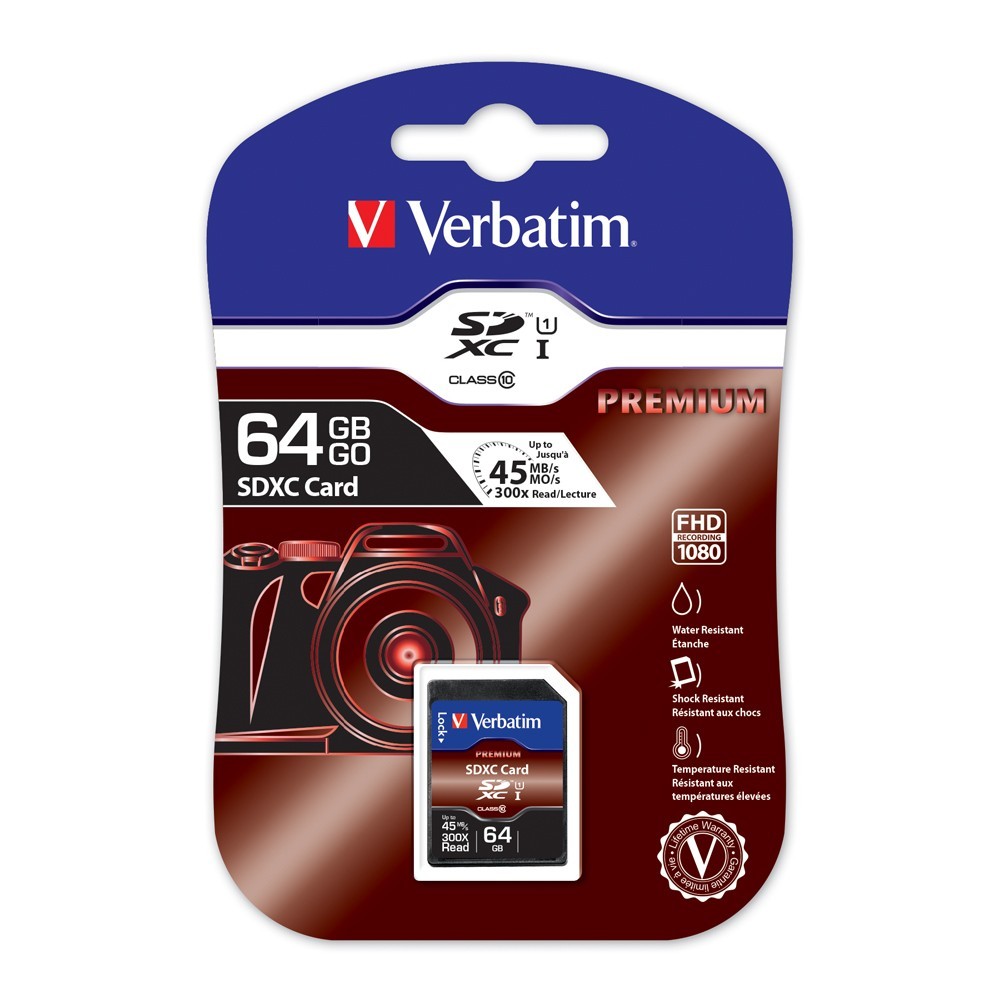 Verbatim SDXC Card - 64GB (Class 10 UHS-I)