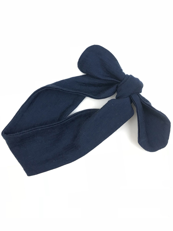 Babu: Merino Baby Headband - Navy