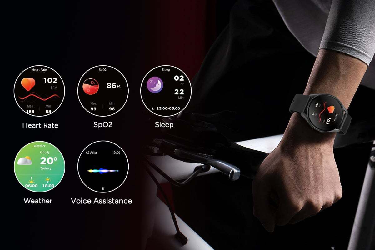 Kogan Pulse 3 Smart Watch (Classic Black) at Mighty Ape NZ