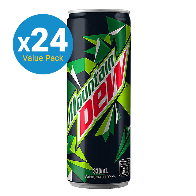 Mountain Dew Original Cans 330ml (24 Pack) at Mighty Ape NZ