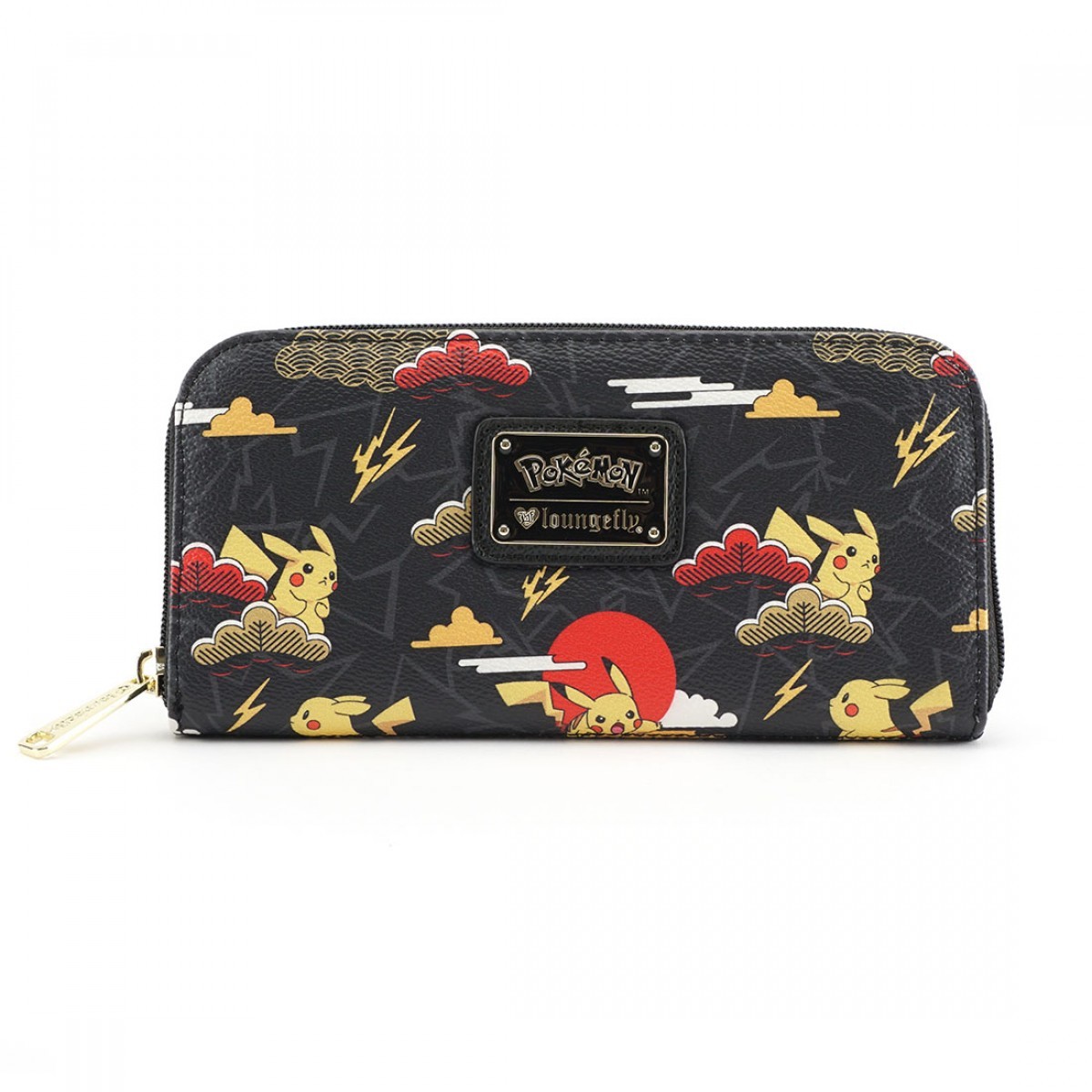 Loungefly Pokemon Pikachu Cloud Print Zip Around Wallet image