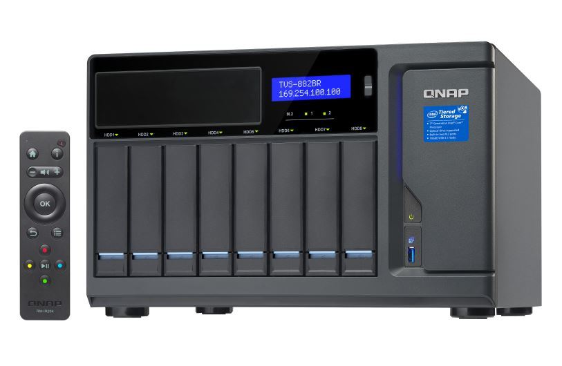 Qnap Tvs-882Br-Odd-I7-32G 8-Bay Nas (No Disk), 1 X Blu-Ray , Core I7-7700 3.6 Ghz, 32Gb, 250W