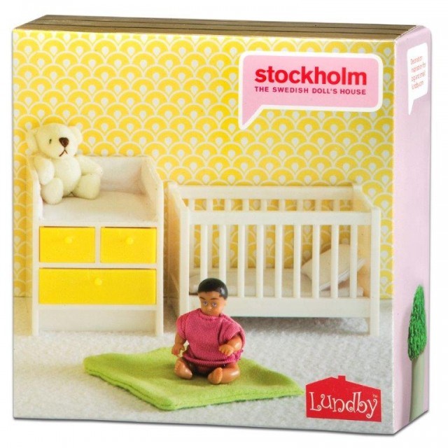 Buy Lundby Stockholm (2015) Cot, Change Table & Baby Set at Mighty