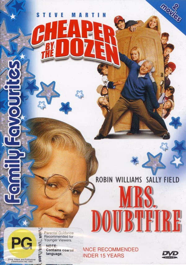Cheaper By The Dozen & Mrs. Doubtfire (2 Disc) on DVD image