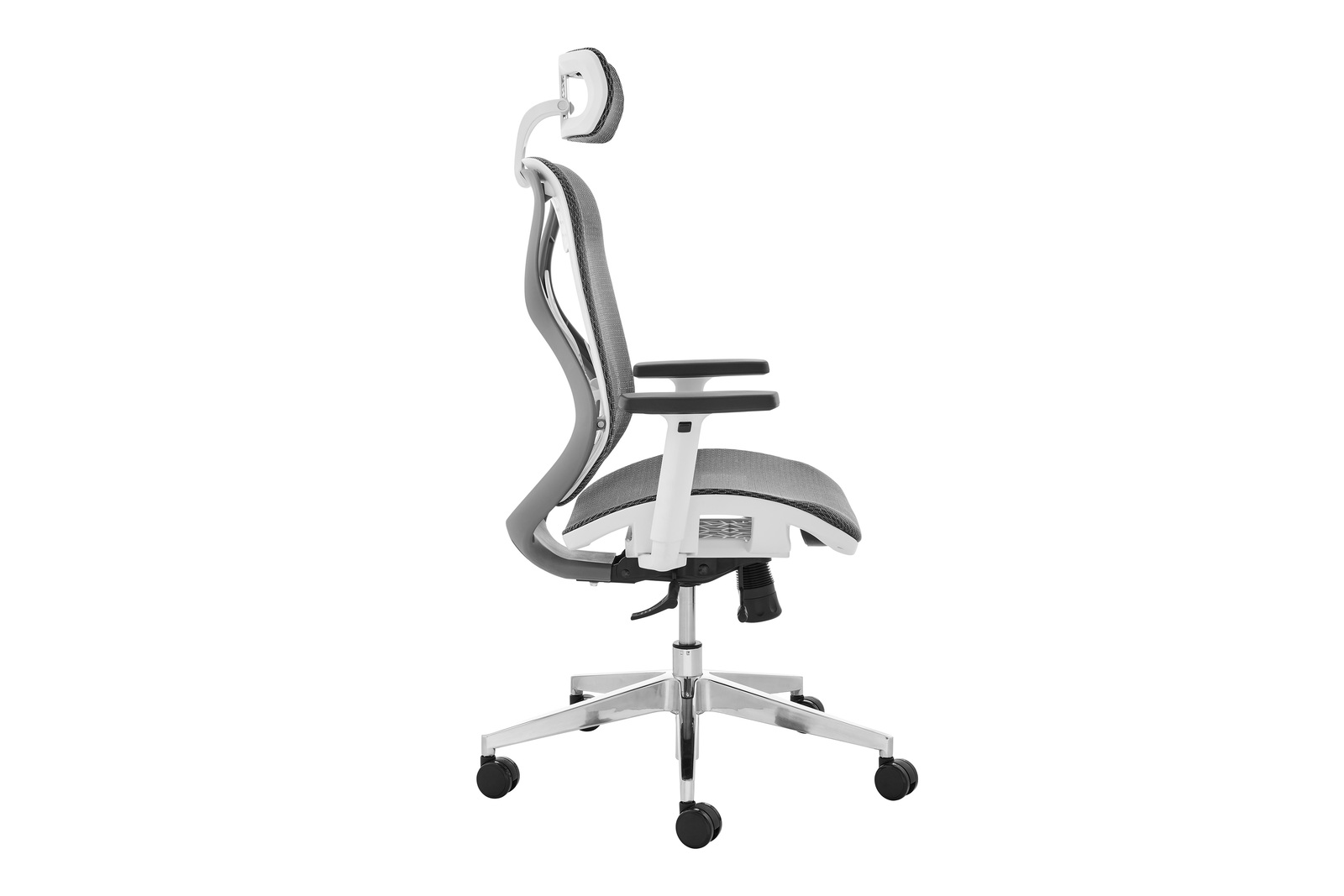 Buy Ergolux London Office Chair (White Frame, Grey) at Mighty Ape NZ