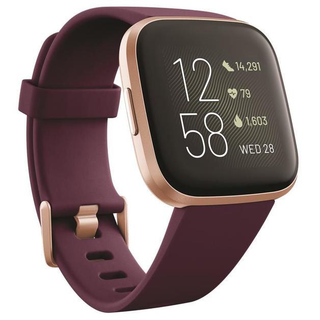 Fitbit Versa 2 Health & Fitness Smartwatch - Bordeaux/Copper Rose
