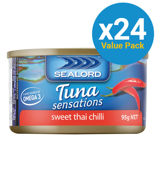 Sealord Tuna Sensations Sweet Thai Chilli 95g (24 Pack) at Mighty