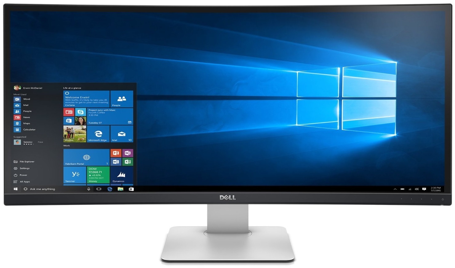 34" Dell UltraSharp Ultrawide Curved Monitor image