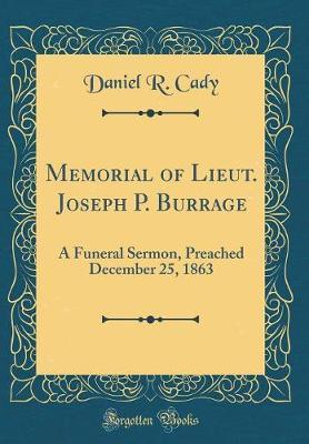 Memorial of Lieut. Joseph P. Burrage by Daniel R Cady image
