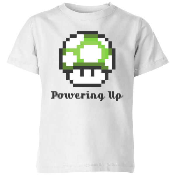 Nintendo Super Mario Powering Up T-Shirt Kids' T-Shirt - White - 9-10 Years