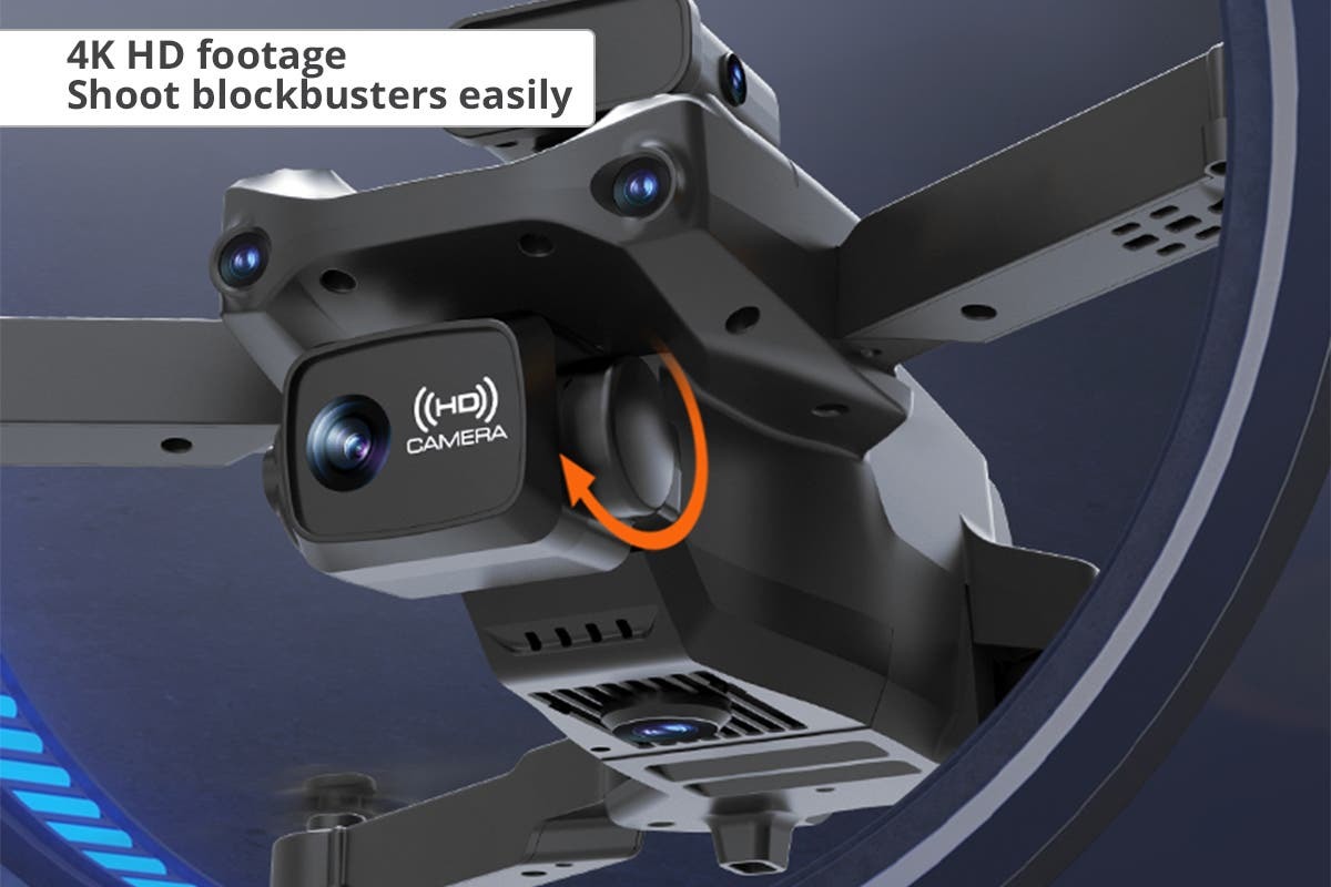 Kogan 4K Camera Drone with Obstacle Avoidance & 2 Batteries at