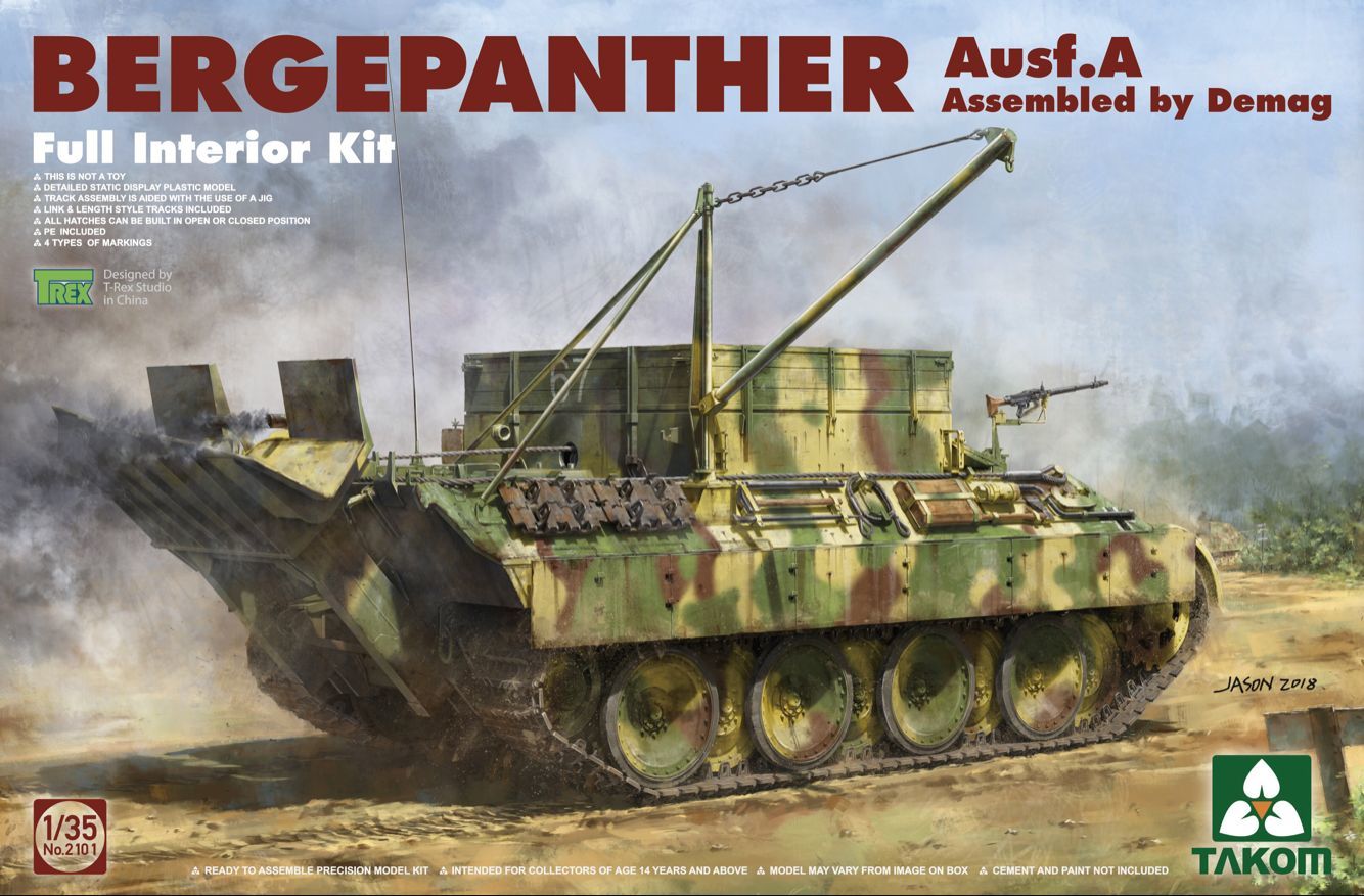 Takom: 1/35 Bergepanther Ausf. A Assembled by Demag Model Kit