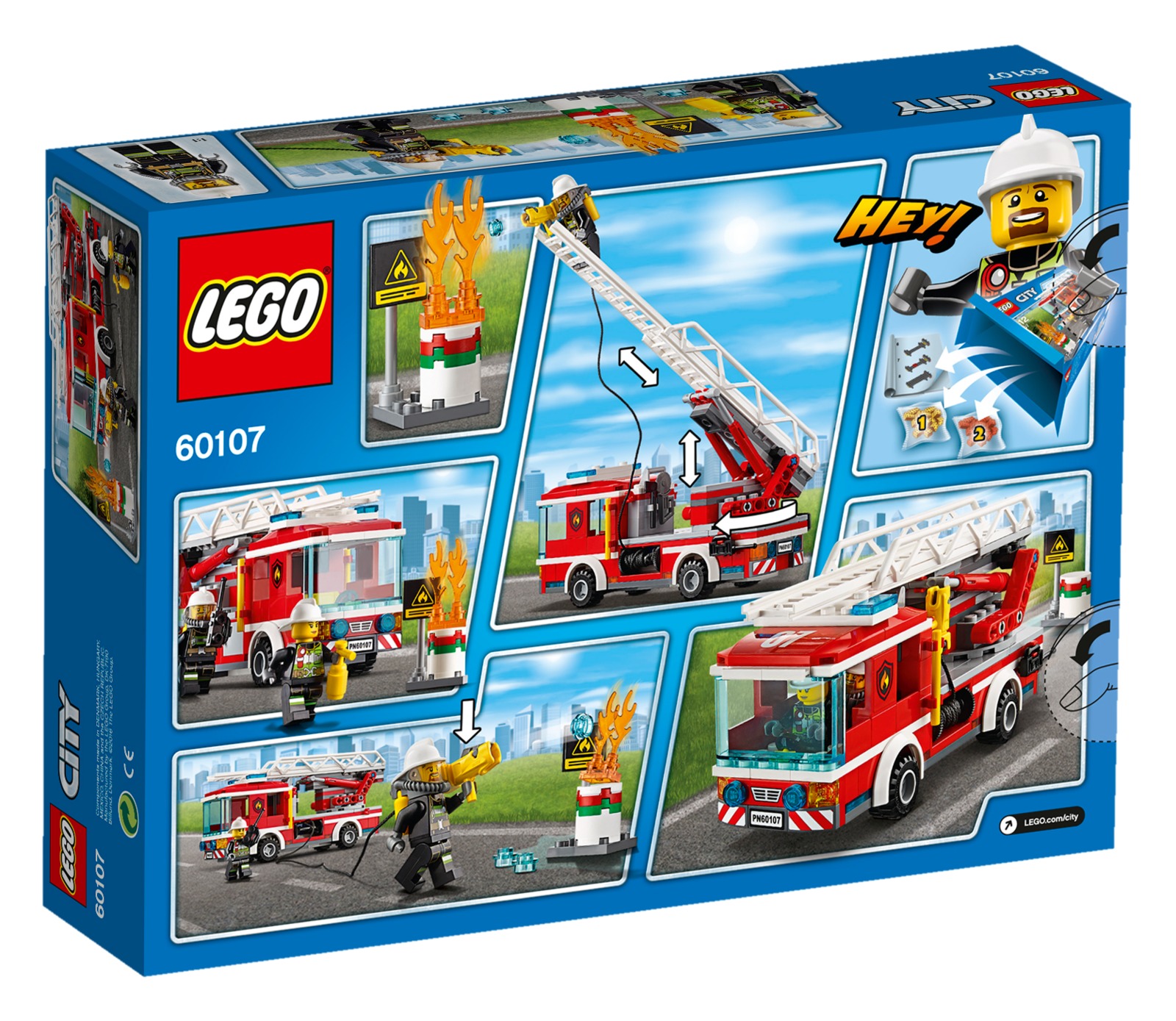 LEGO City - Fire Ladder Truck (60107) image