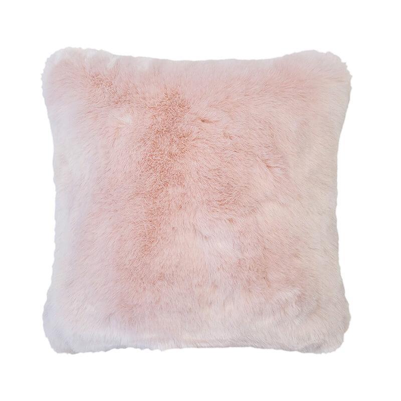 Bambury Faux Fur Cushion (Rosewater)