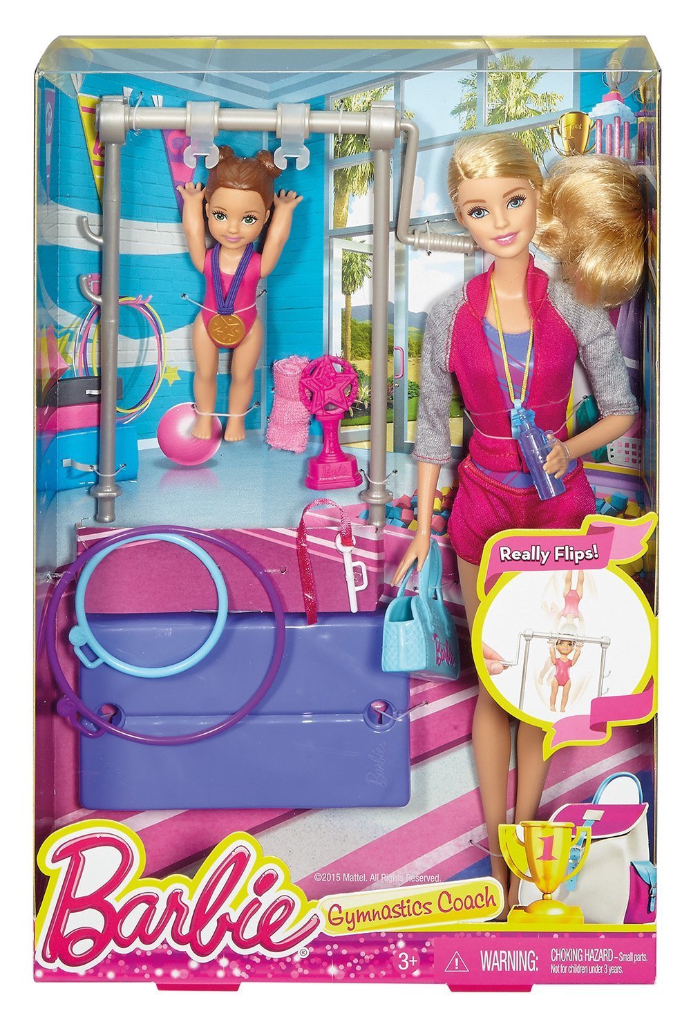 Buy Barbie Gymnastic Coach Dolls & Playset at Mighty Ape NZ