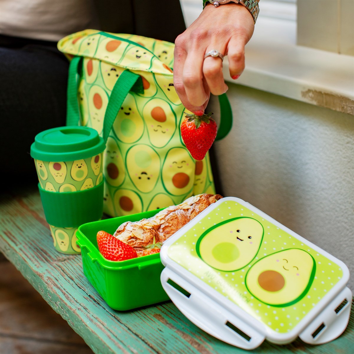 Sass & Belle: Happy Avocado - Bamboo Coffee Cup (400ml) image
