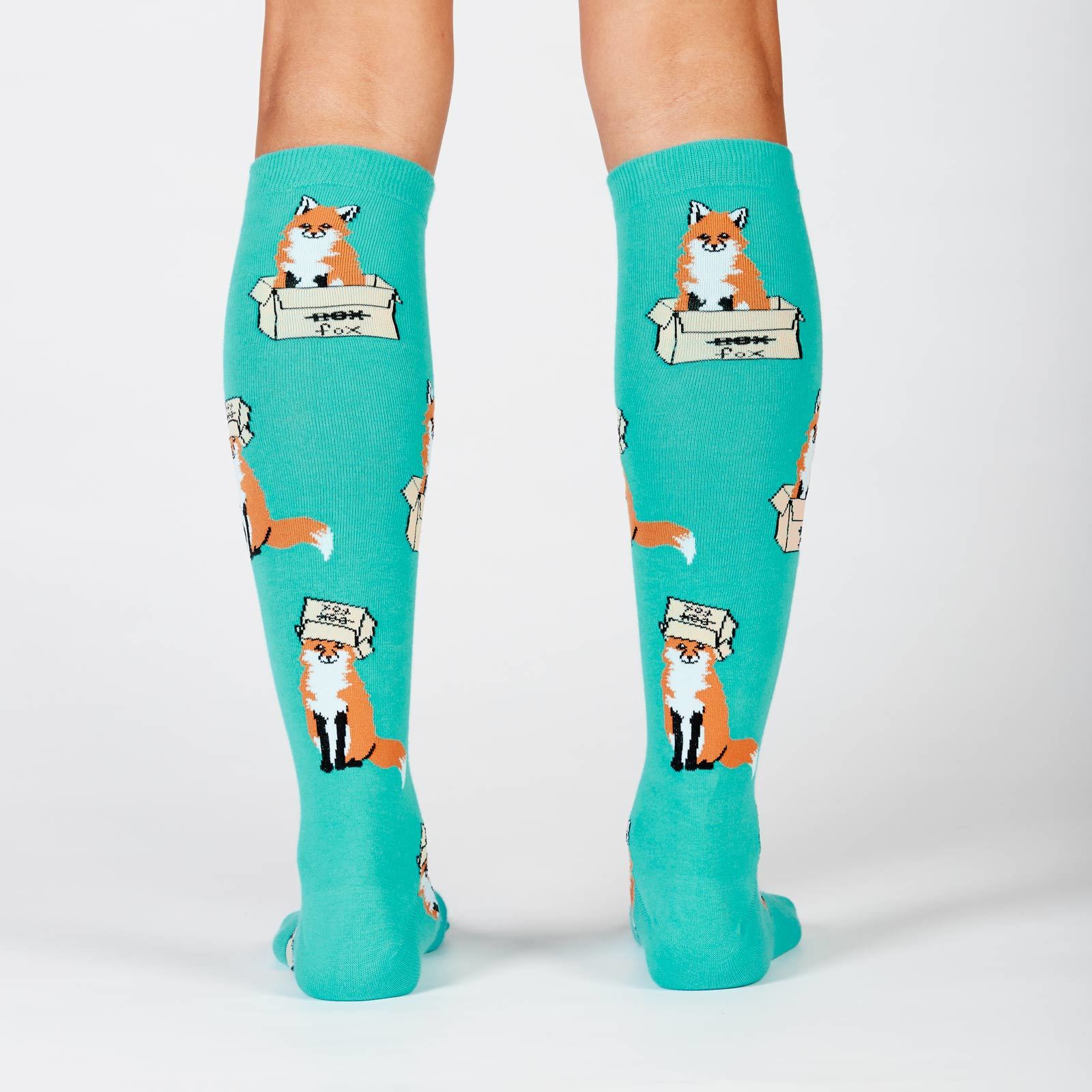 Women's - Foxes In Boxes Knee High Socks image