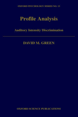 Profile Analysis by David M. Green image