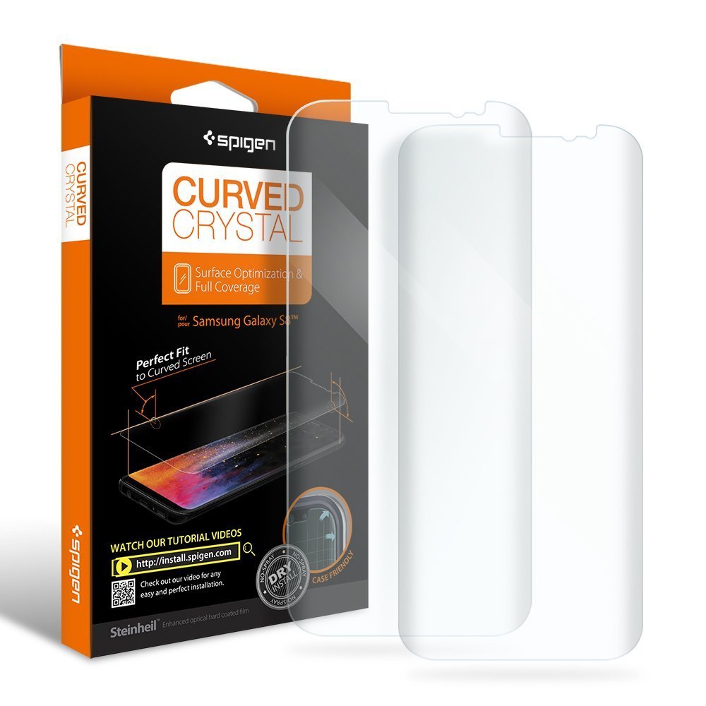 Spigen: Galaxy S8 - Curved Film Screen Protector Pack image