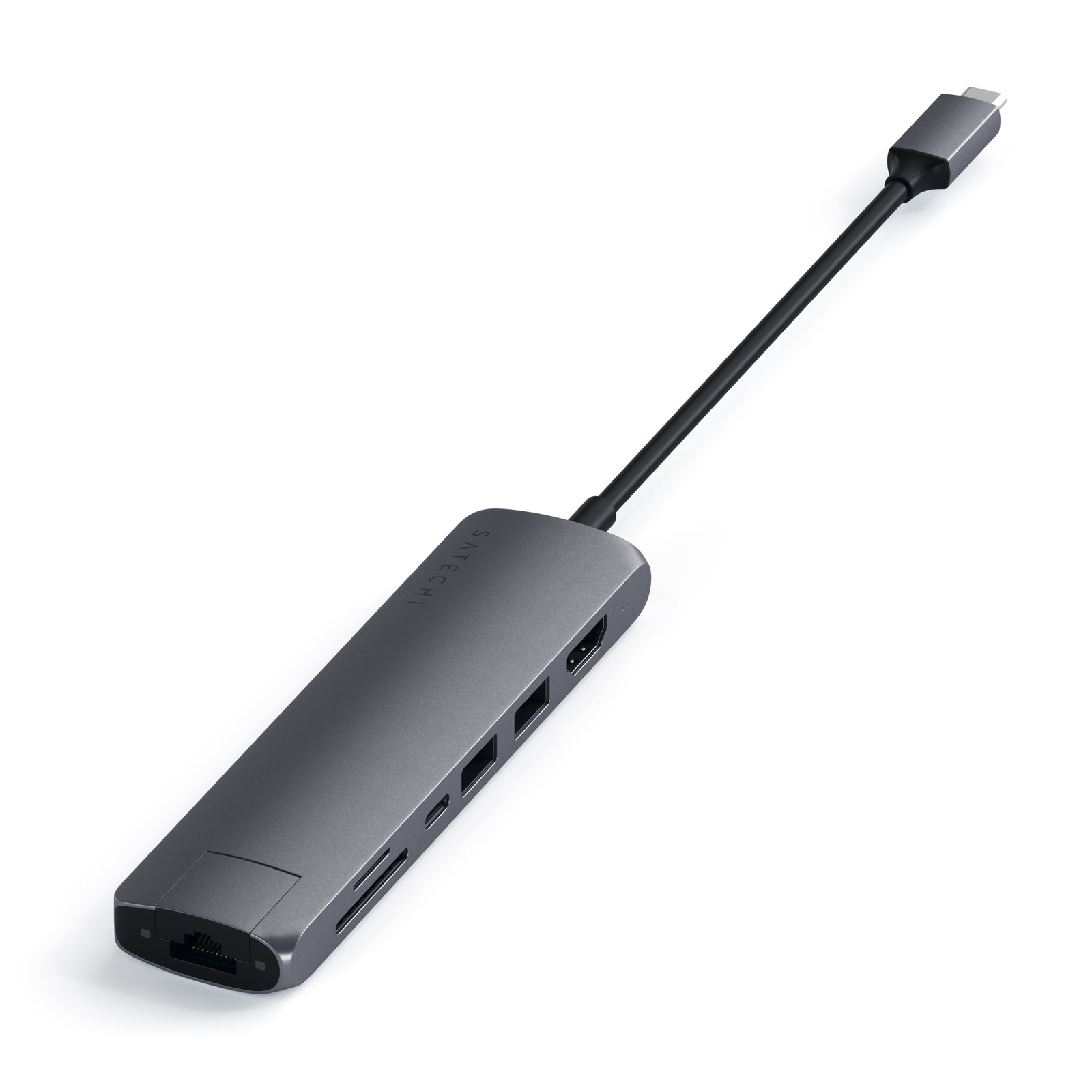 Satechi USBC Slim Multiport with Adapter (Space Grey) at