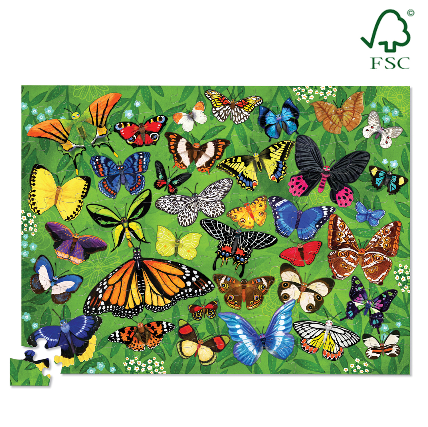 Crocodile Creek 36 Animal Puzzle Butterflies 100pc image