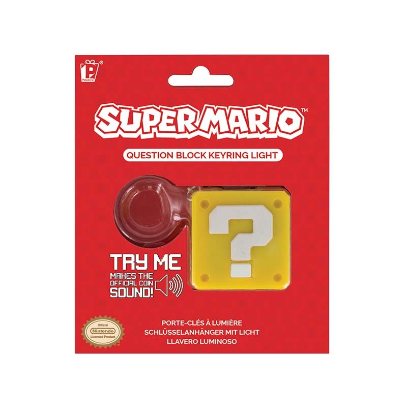 Super Mario Question Block Keyring Light image