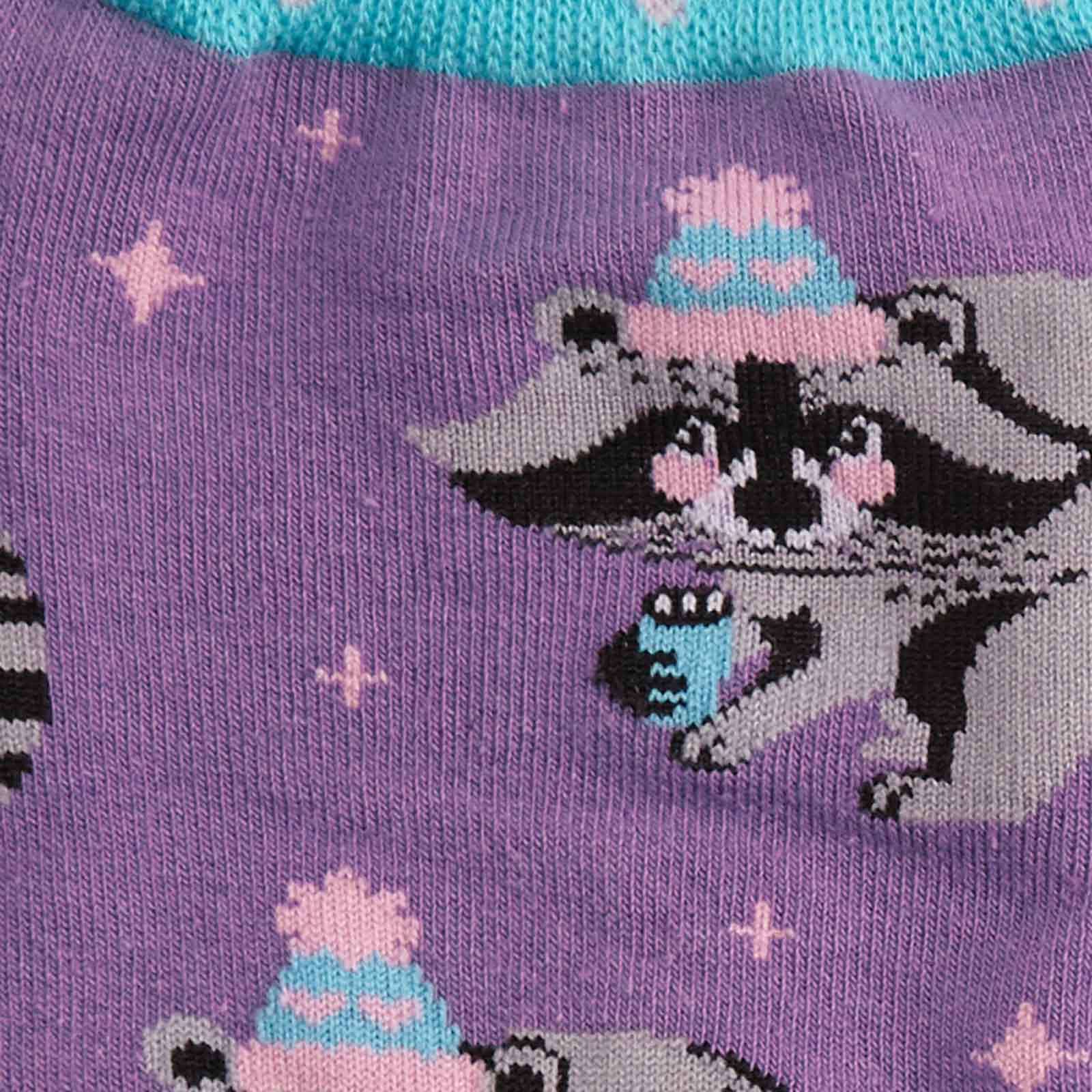 SOCK it to Me: Women's - Winter Raccoon Crew Socks image