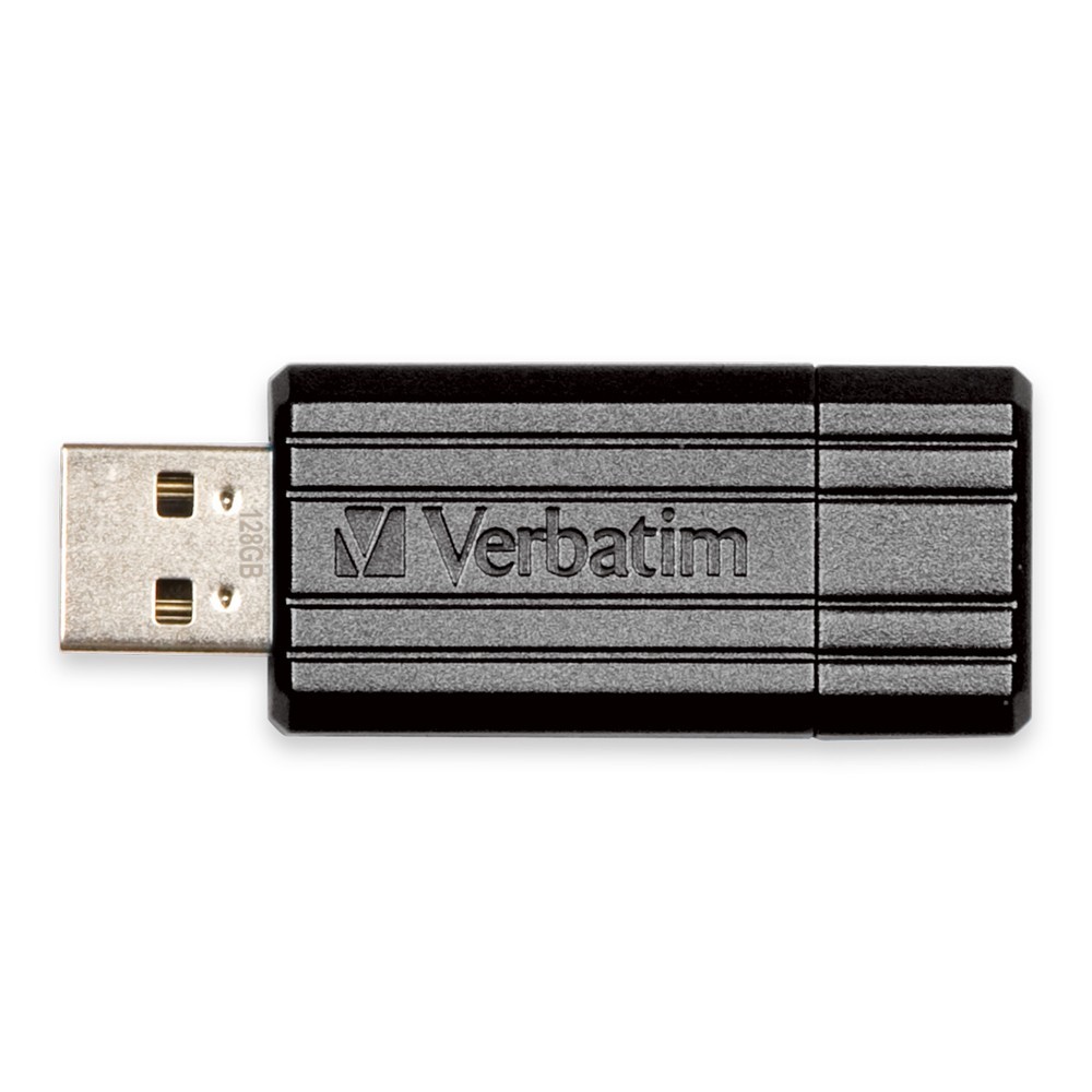 Verbatim Store'n'Go Pinstripe USB Drive - 128GB (Black) image