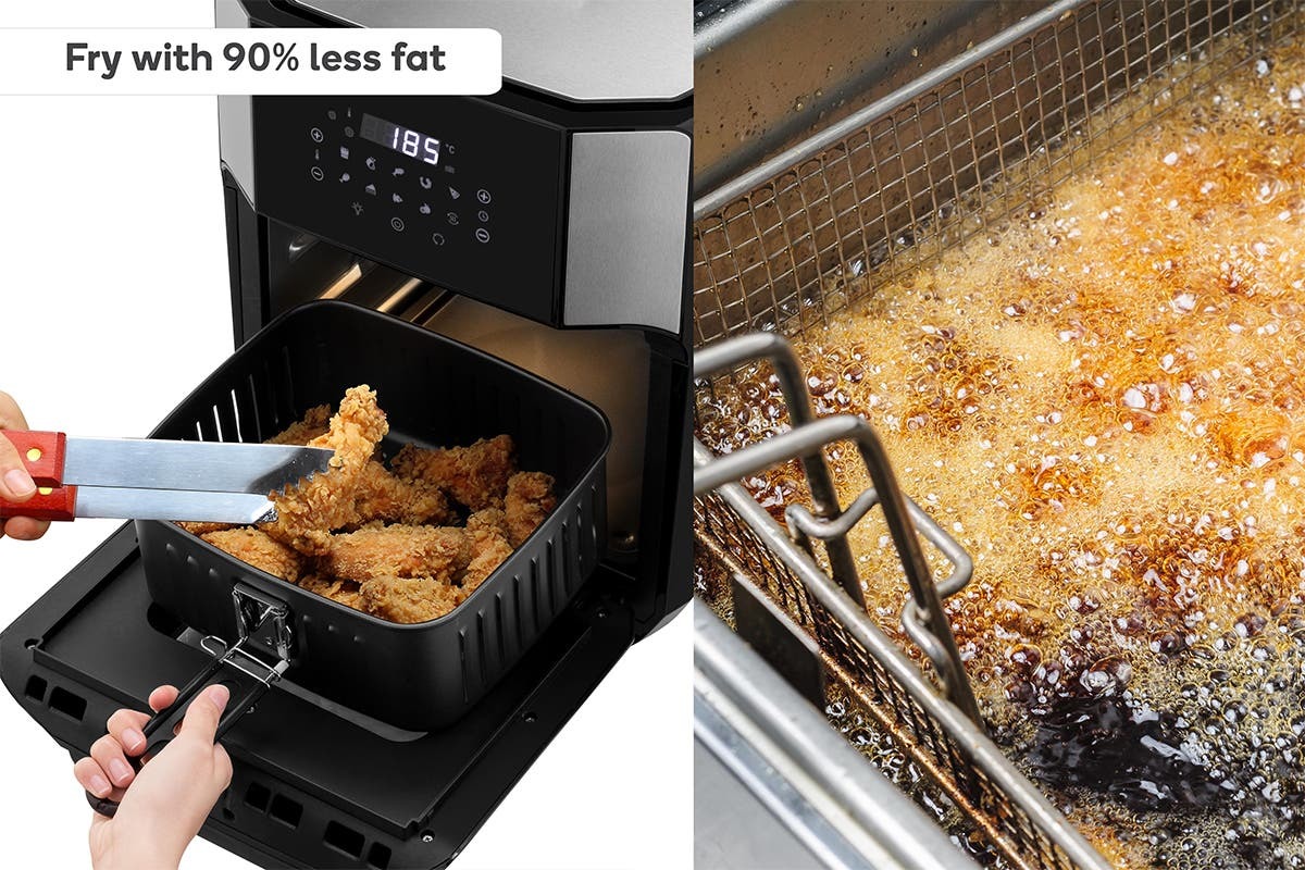 12L 1800W Digital Air Fryer Oven (Stainless Steel) at Mighty Ape NZ