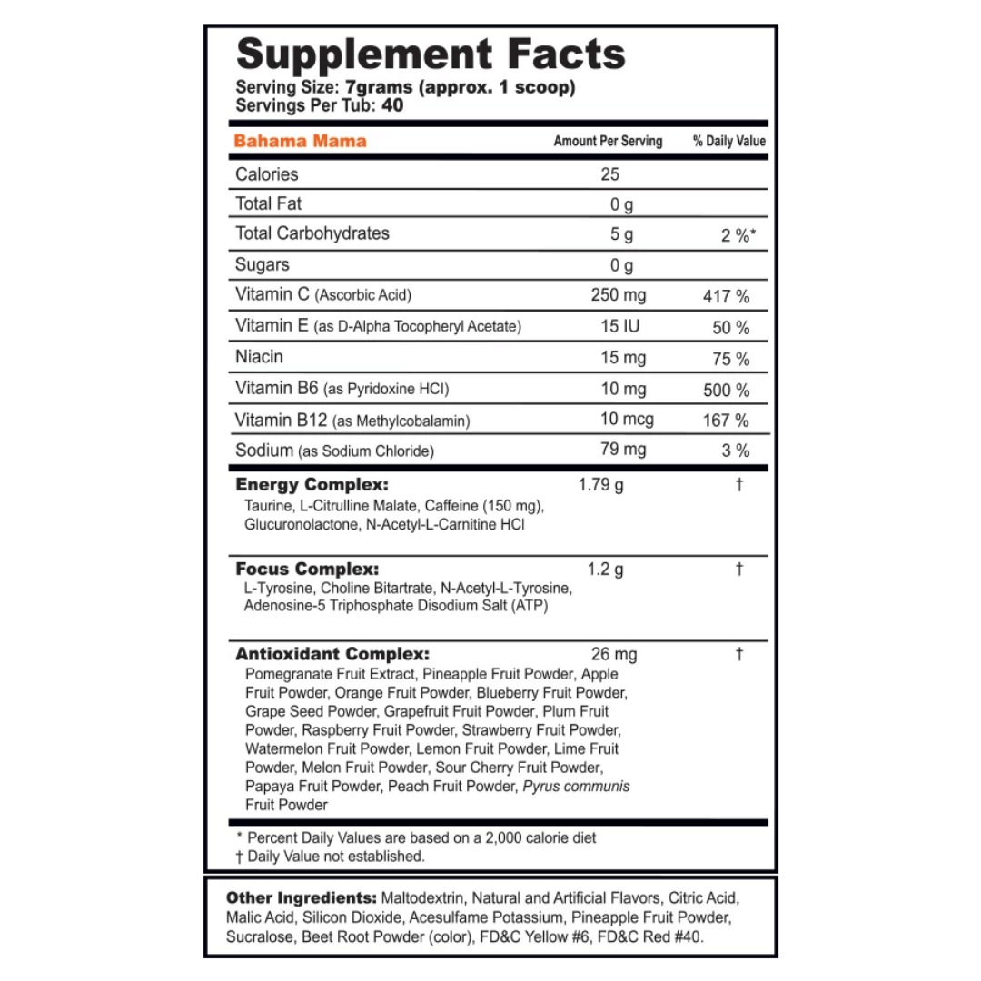 G FUEL Energy Formula - Roman Atwood's Bahama Mama (40 Servings) image