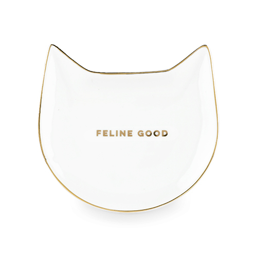Pinky Up: Feline Good - White Cat Tea Bag Tray image