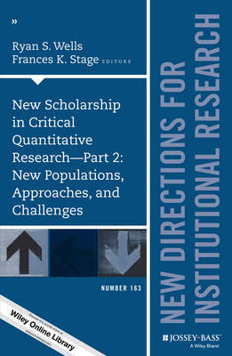 New Scholarship in Critical Quantitative Research, Part 2: New Populations, Approaches, and Challenges image